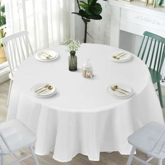 10 pcs 120" Home Restaurant Polyester Round Tablecloth