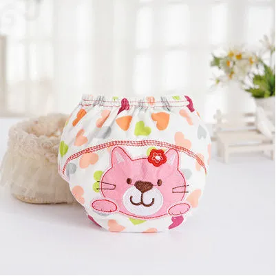 1Pcs Cute  Baby  Diapers Reusable Nappies Cloth Diaper Washable  Infants Children Baby Cotton Training Pants Nappy Changing