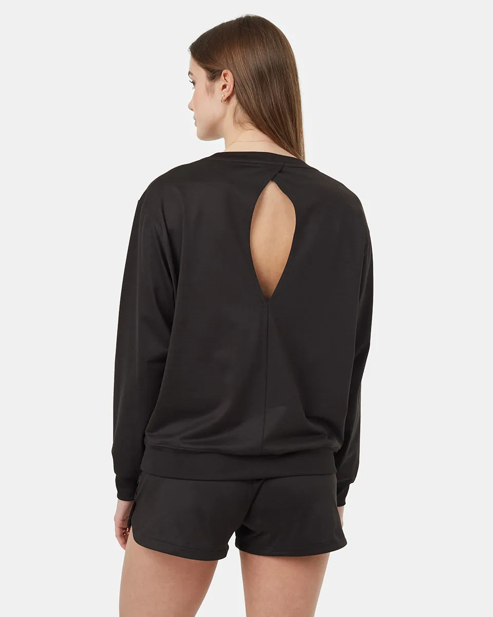 Active Soft Knit Open Back Crew