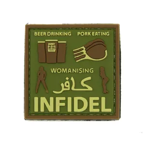 Beer Drinking, Pork Eating, Womanizing Infidel Patch Green