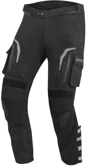 Bogotto Explorer-Z Motorcycle Leather Pants Waterproof, Black