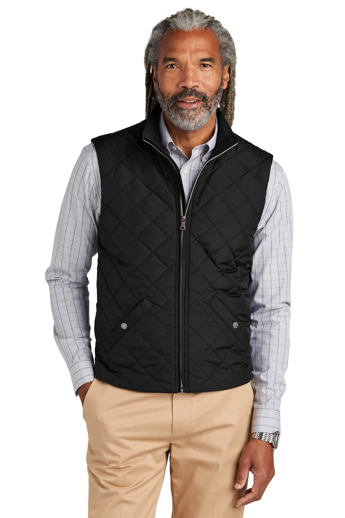 Brooks Brothers Quilted Vest, Deep Black