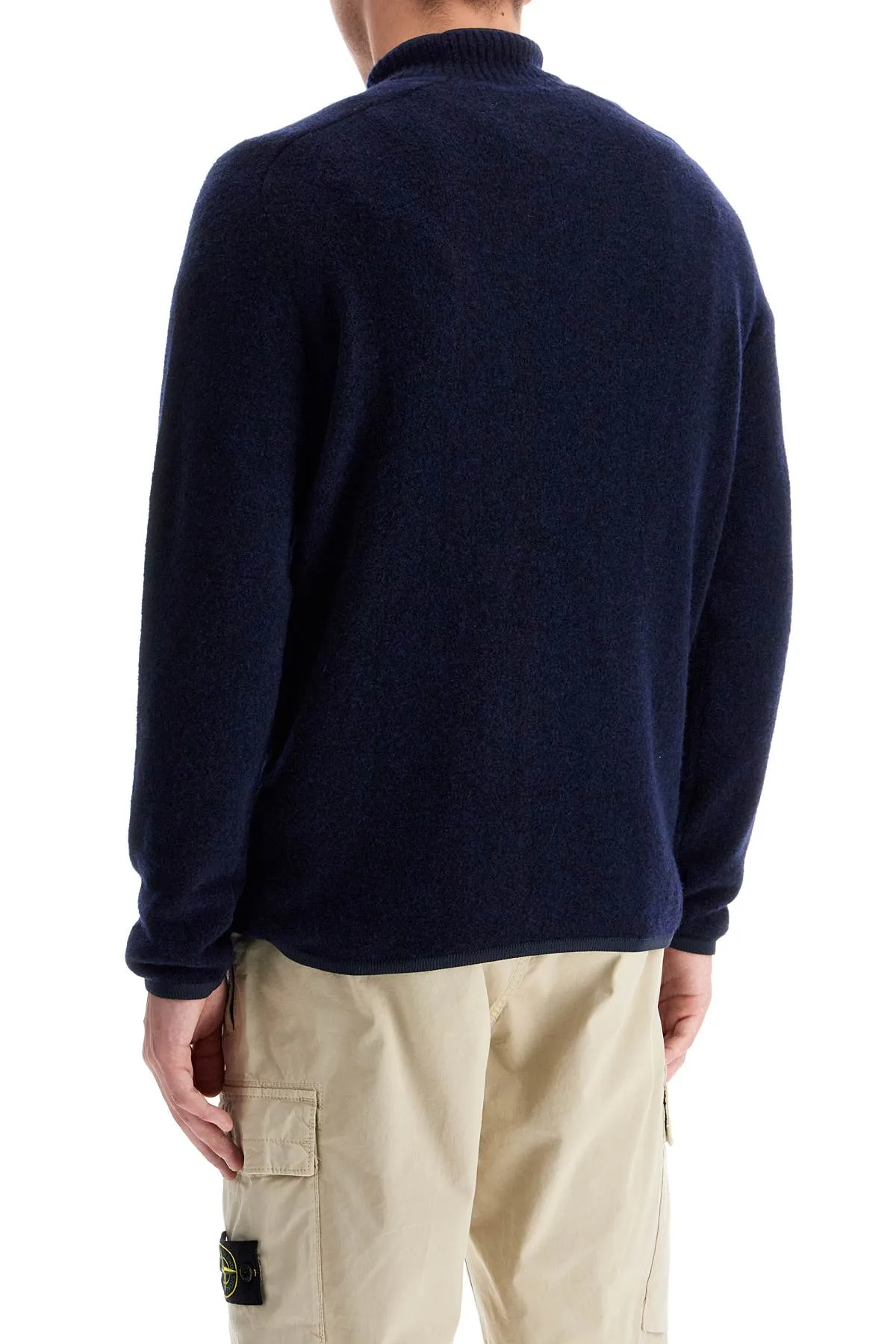 brushed wool blend pullover sweater 8115570GA BLEU MARINE