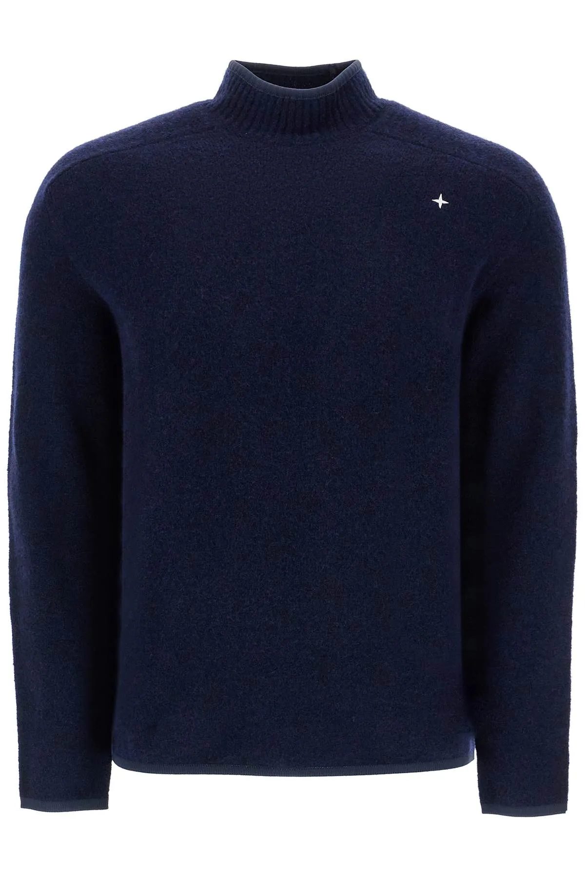 brushed wool blend pullover sweater 8115570GA BLEU MARINE