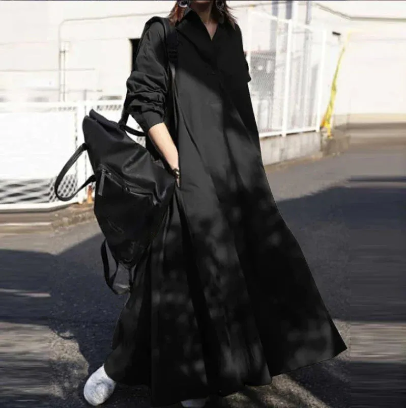 Casual Shirt Callor Swing dress