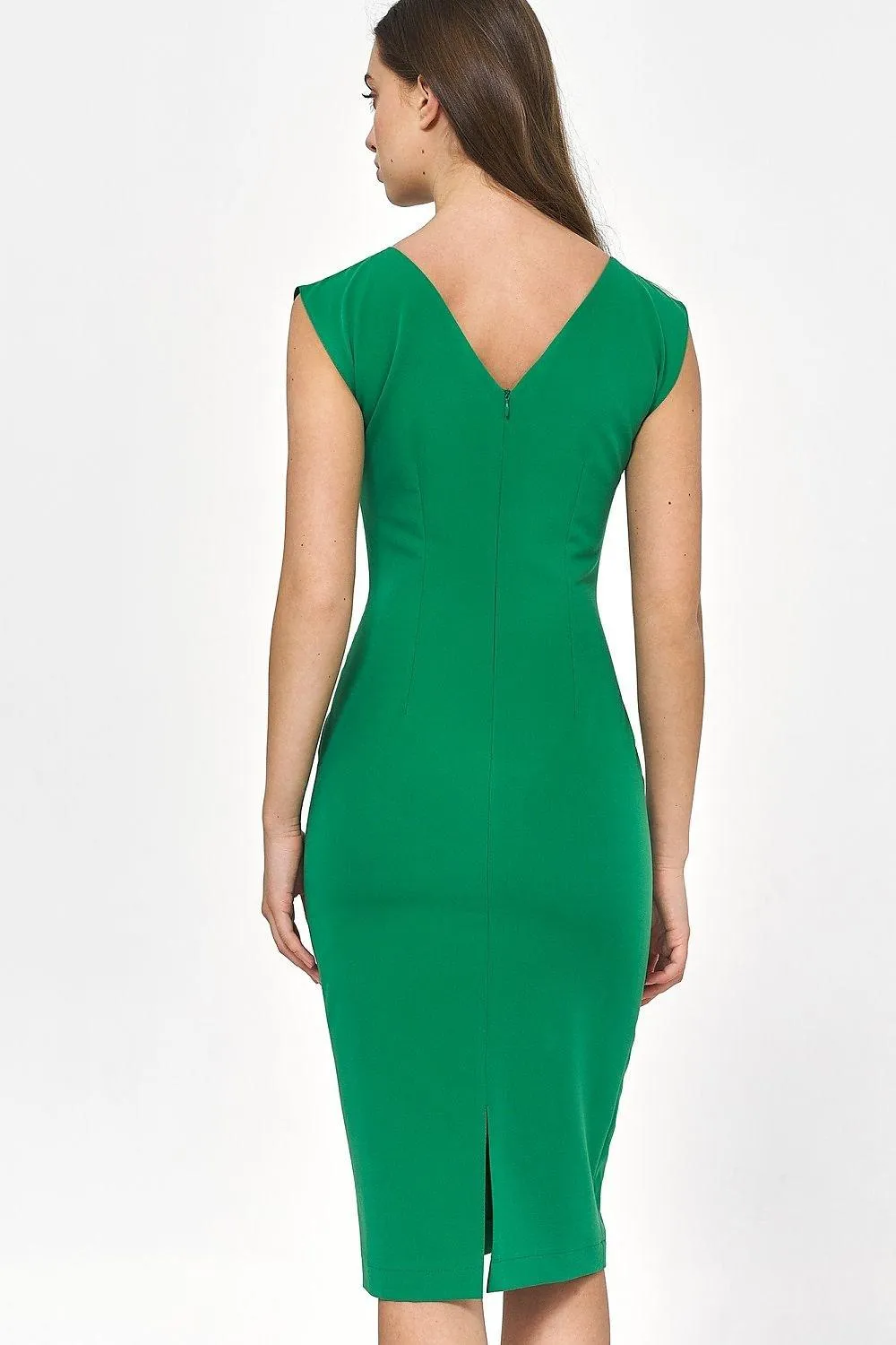 Chic Green Bodycon Midi Dress