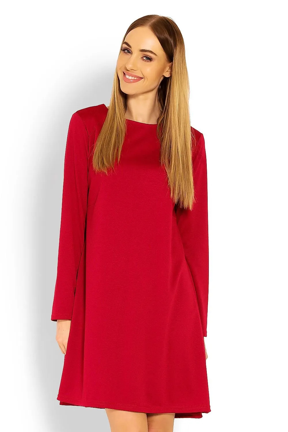 Chic Trapezoidal Daydress with Stylish Peekaboo Accents