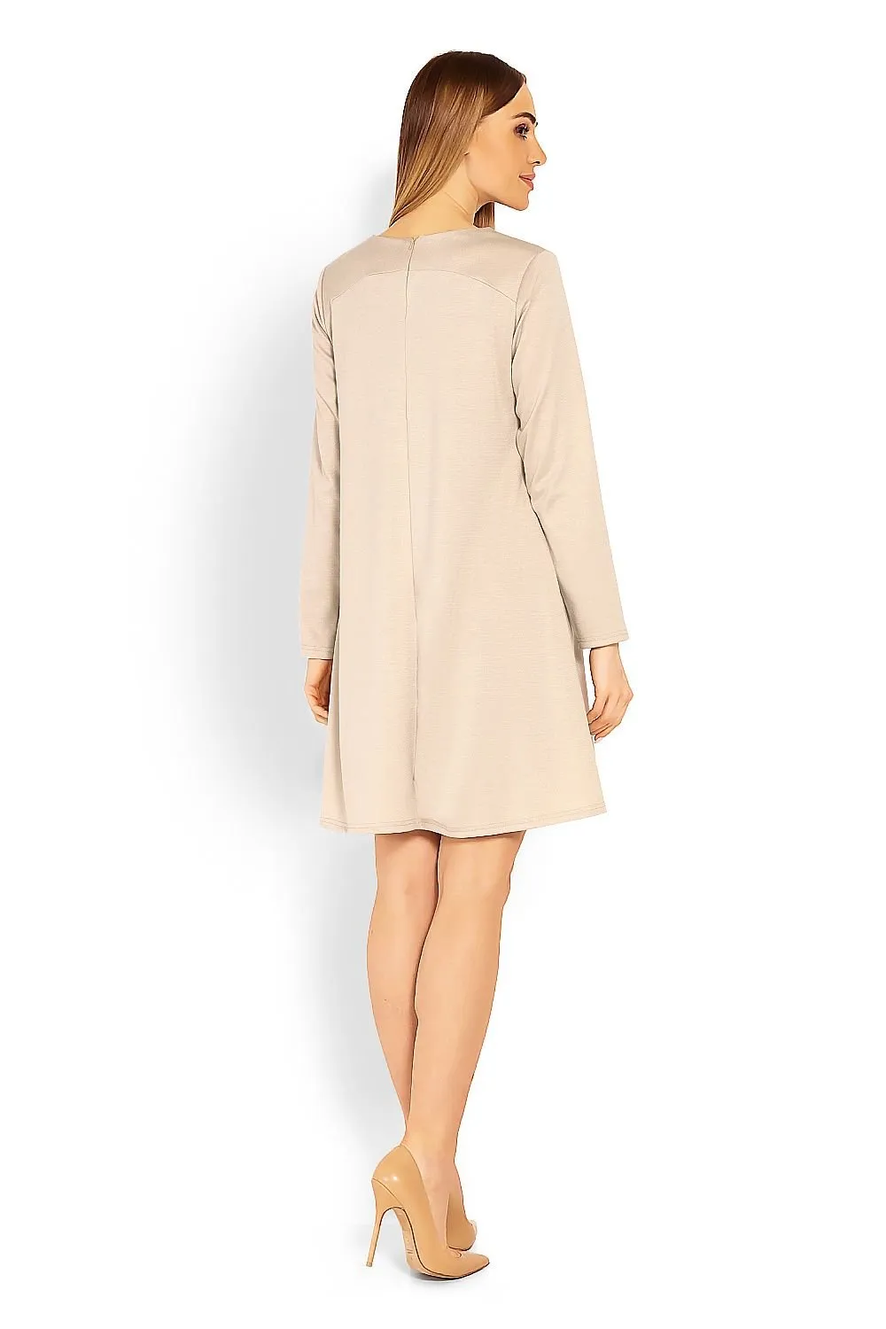 Chic Trapezoidal Daydress with Stylish Peekaboo Accents