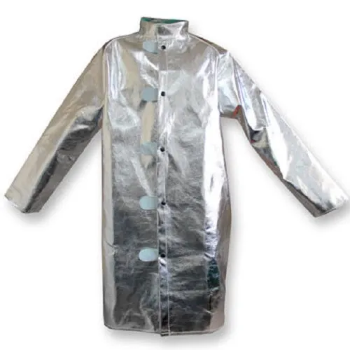 Chicago Protective Apparel 602-AR Aluminized 15 oz Rayon 45" Length Coat | Free Shipping and No Sales Tax