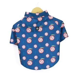 Dear Pet Pom-Printed Dog Shirt in Blue