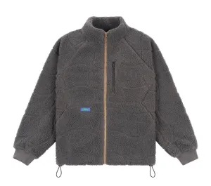 Dime Coverstitch Sherpa Fleece - Charcoal