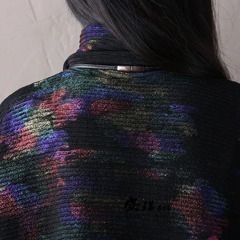 Electro Rainbow Turtleneck Sweatshirt