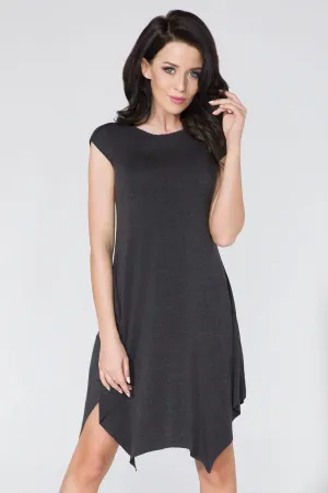 Elegant Distressed Knit Daydress with Flowy Design by Tessita