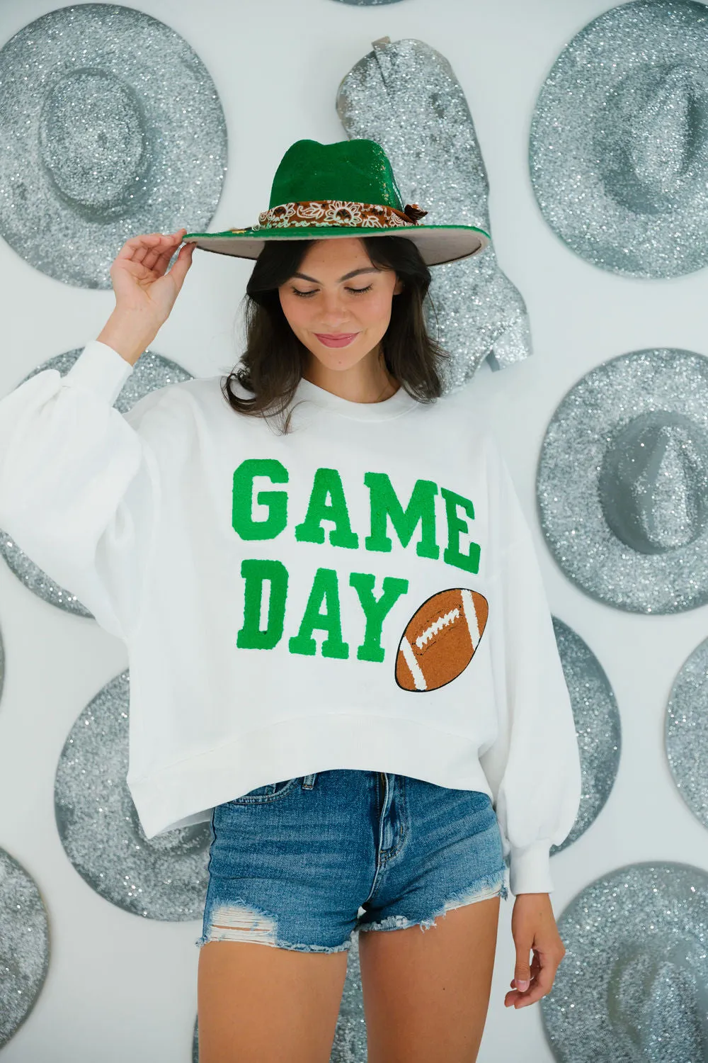 GAME DAY GREEN VARSITY PULLOVER