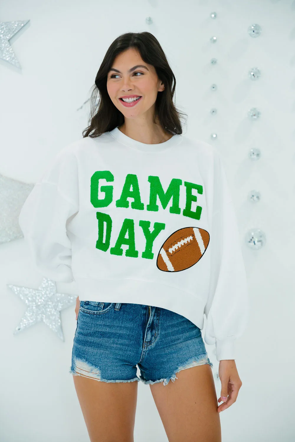 GAME DAY GREEN VARSITY PULLOVER