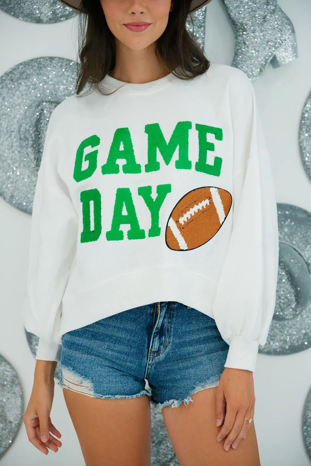 GAME DAY GREEN VARSITY PULLOVER