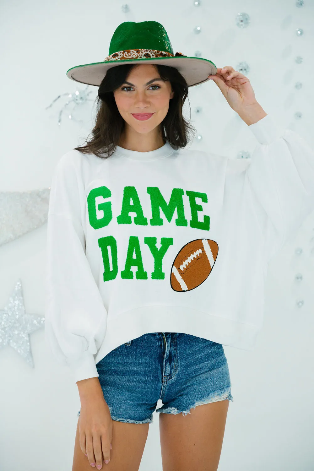 GAME DAY GREEN VARSITY PULLOVER