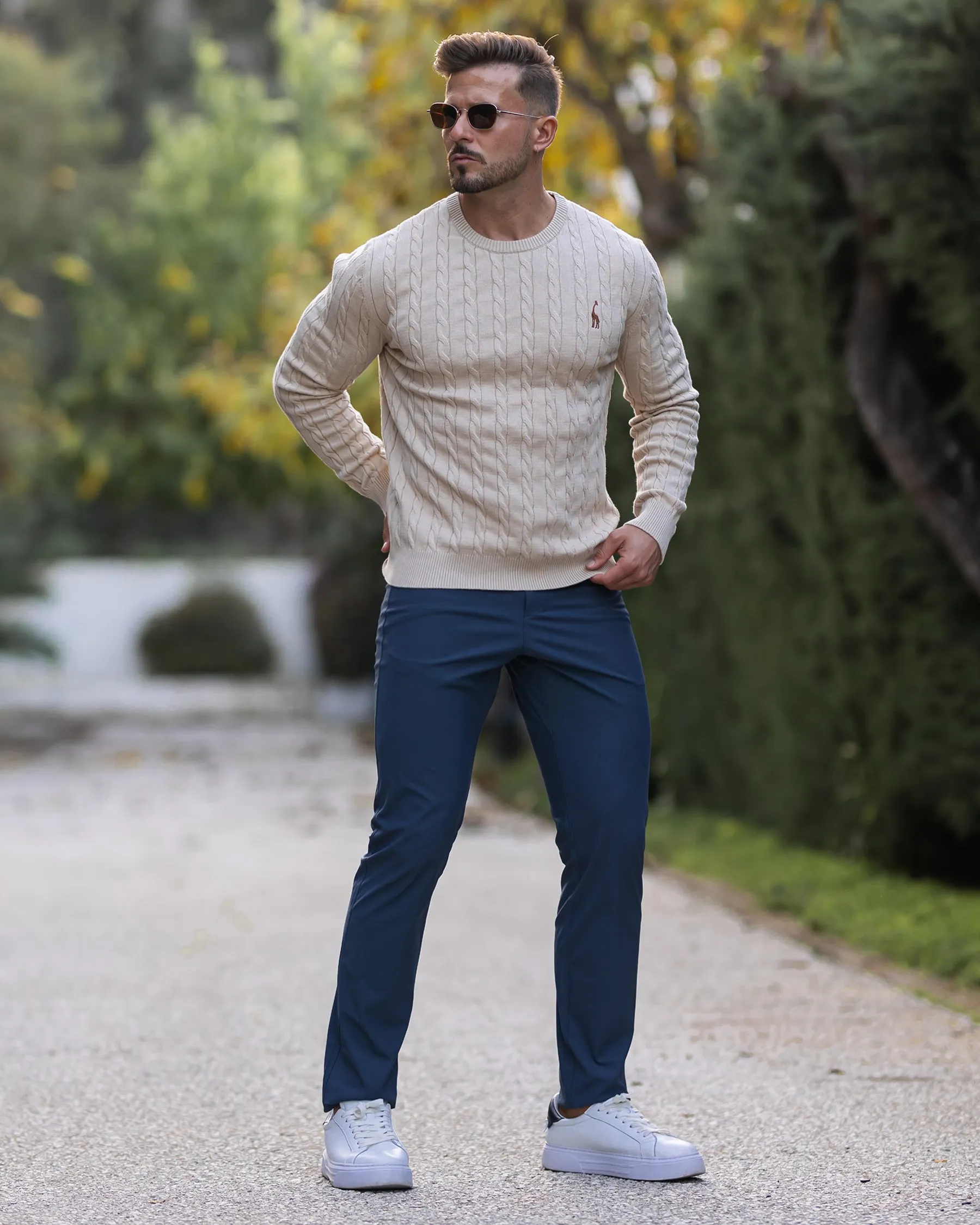 Giraffe Cable Knit Sweater