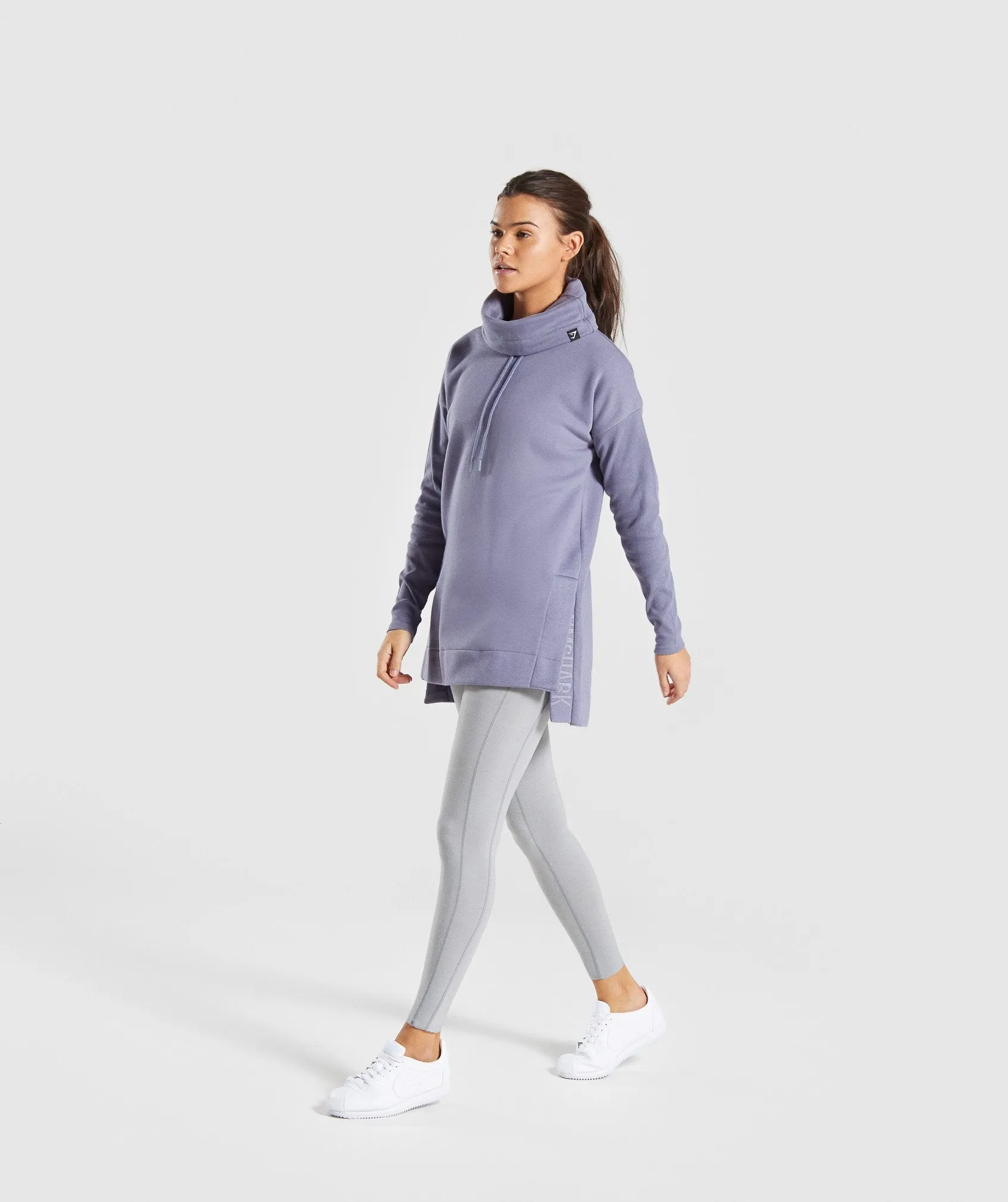 Gymshark Slounge Ribbed Pullover - Steel Blue