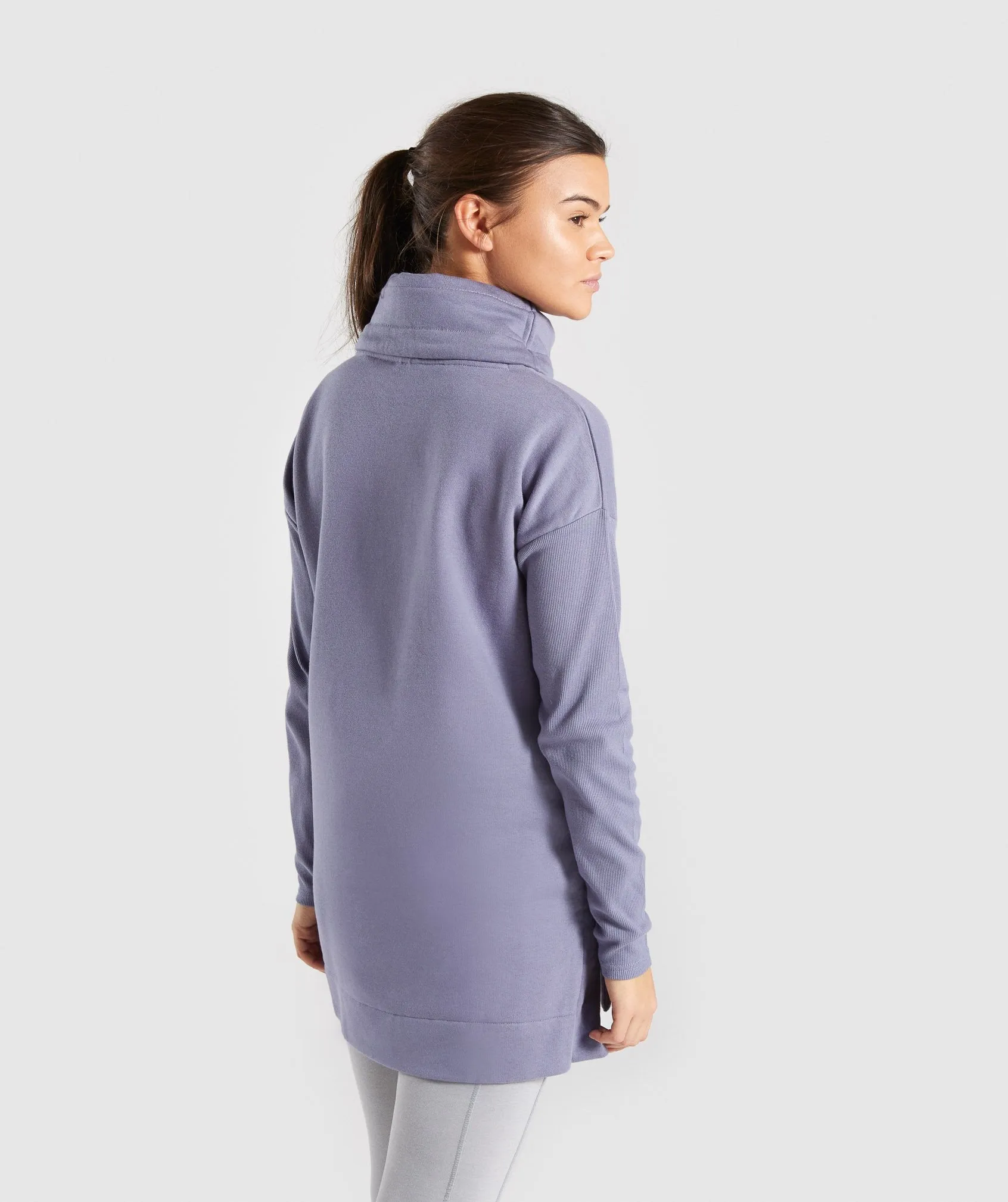 Gymshark Slounge Ribbed Pullover - Steel Blue