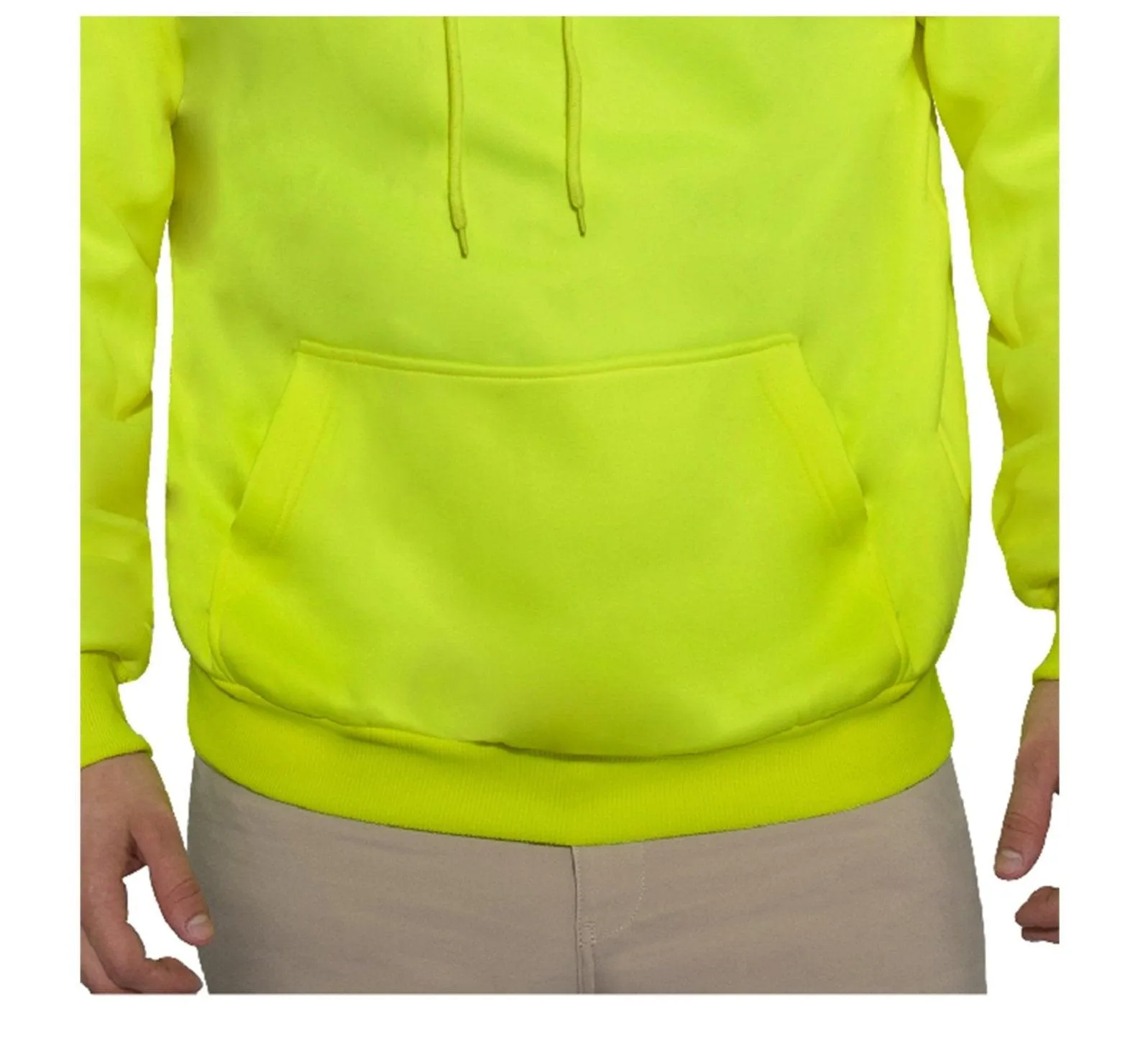 High-Vis Performance Hooded Sweatshirt - Safety Green