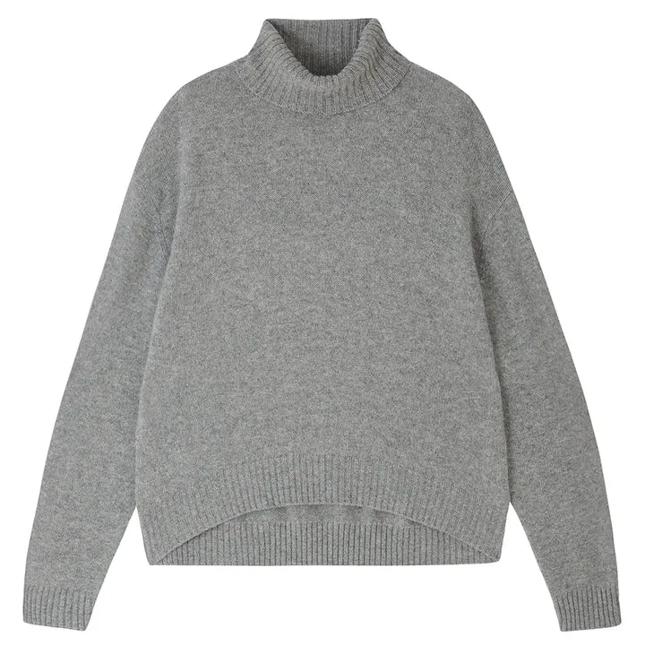 JUMPER1234 OVERSIZE ROLL NECK - Mid Grey