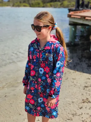 Kid's Schmik Convertible Swim Parka- Blossom Breeze Print