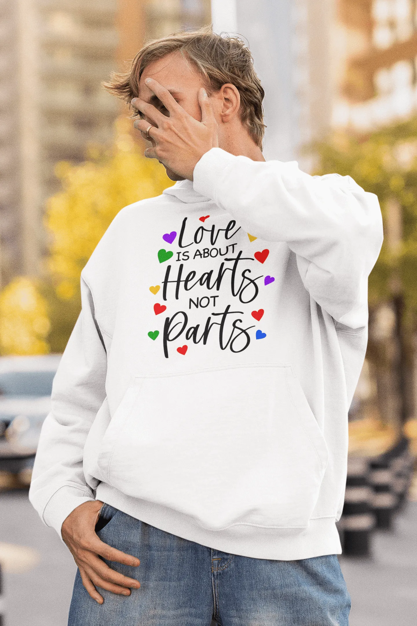 Love Is Not About Parts | LGBT  Merch | Unisex Pride Hoodie