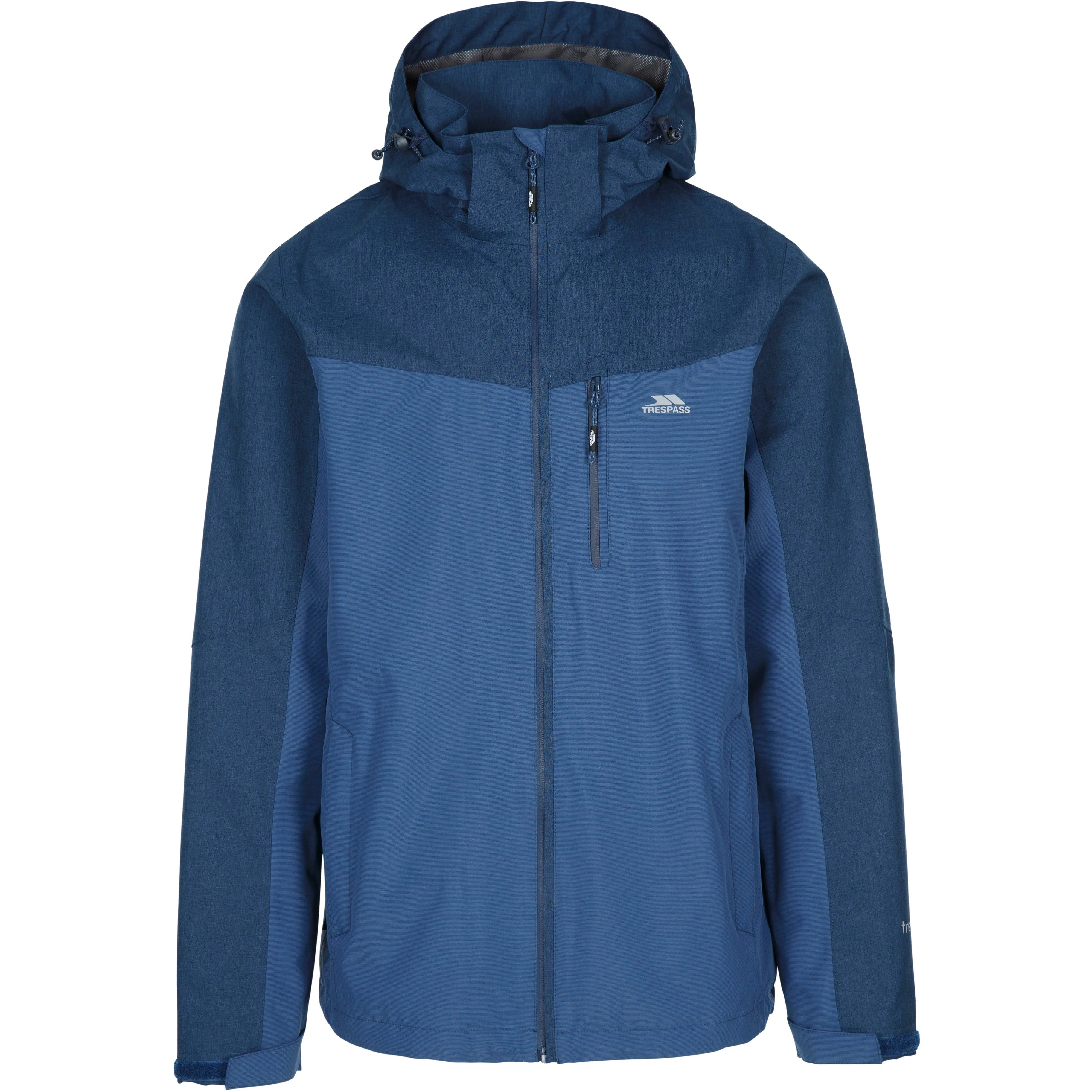 Marlow Men's Unpadded Waterproof Jacket in Platinum Smokey Blue Marl