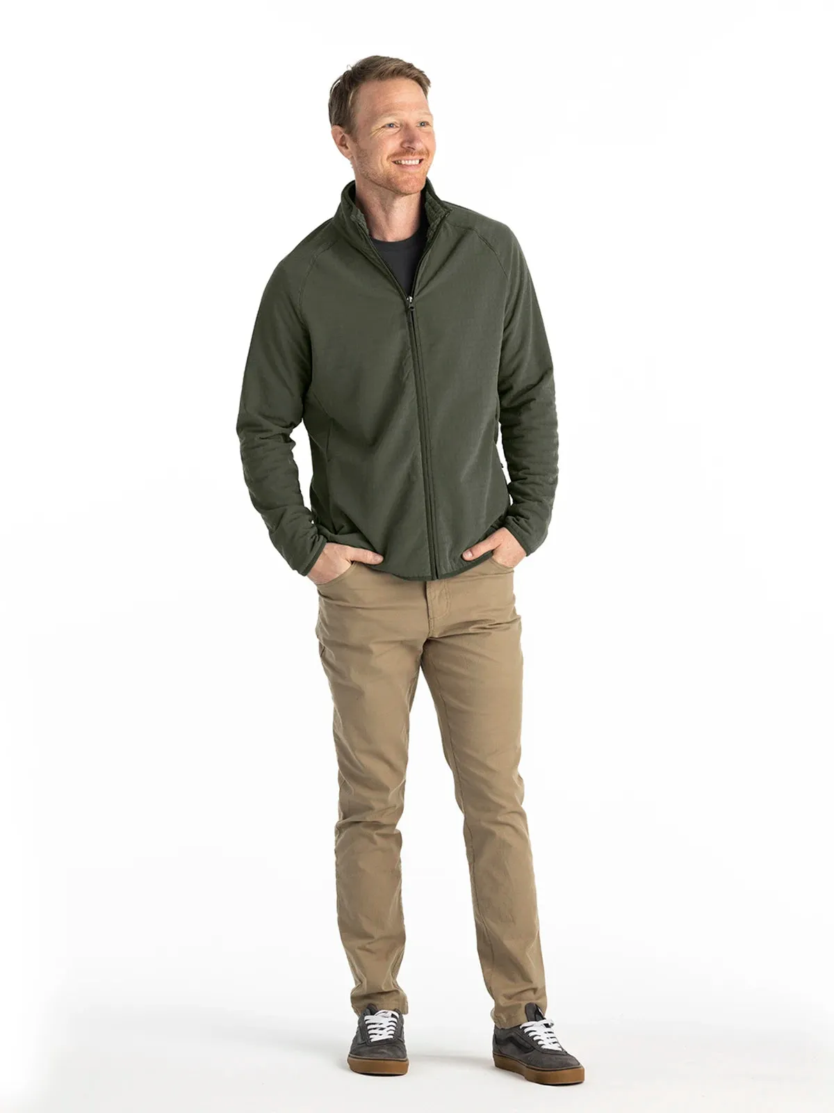 Men's Gridback Fleece Jacket - Dark Olive