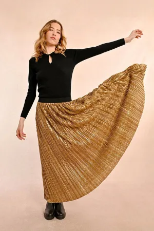 Mila Pleated Shimmer Skirt