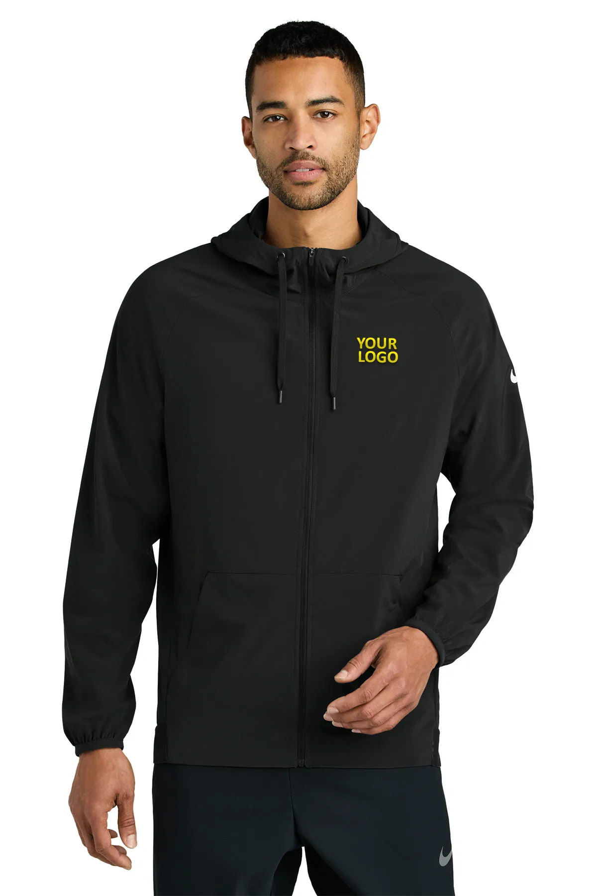 Nike Pro Hooded Custom Jackets, Black