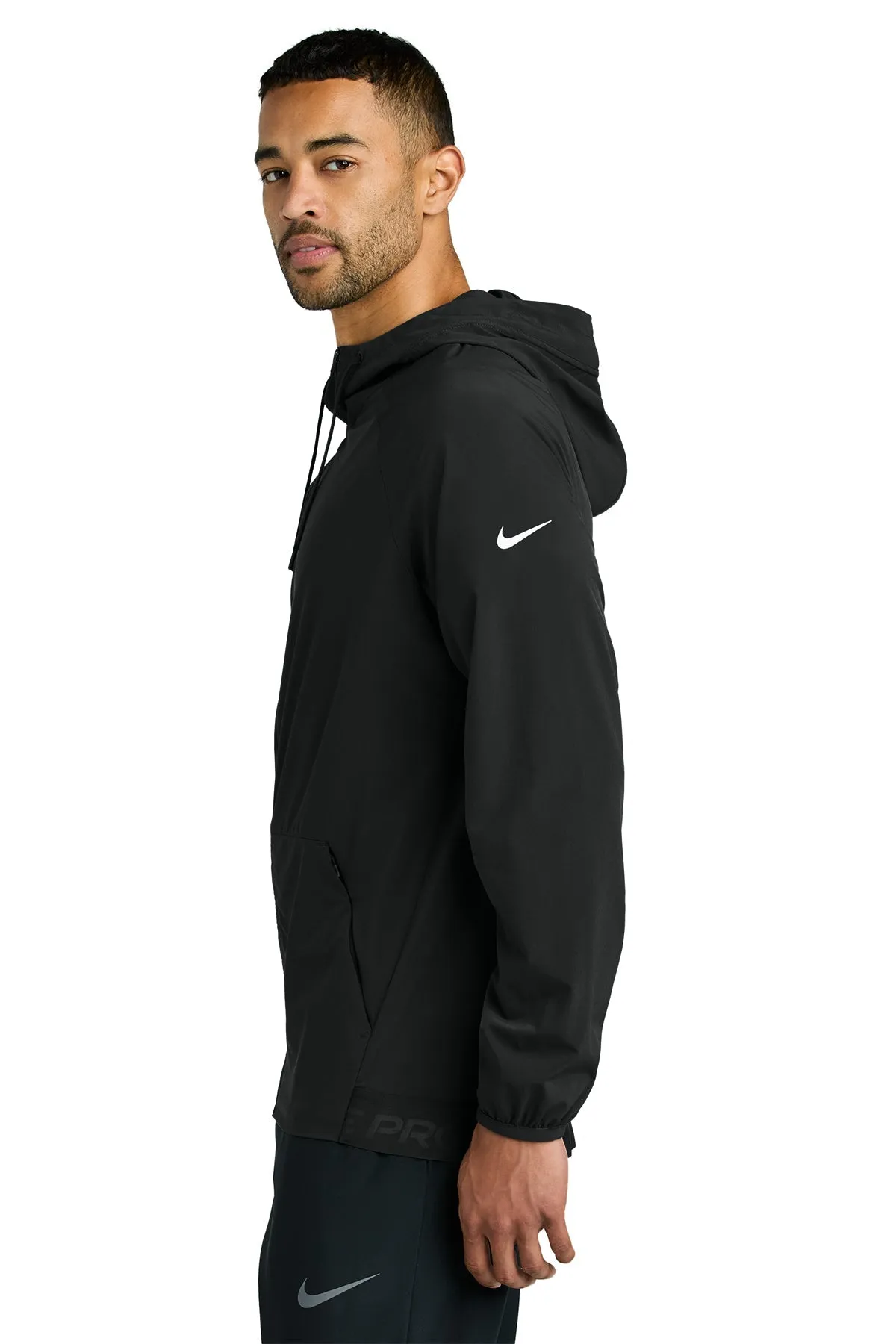 Nike Pro Hooded Custom Jackets, Black