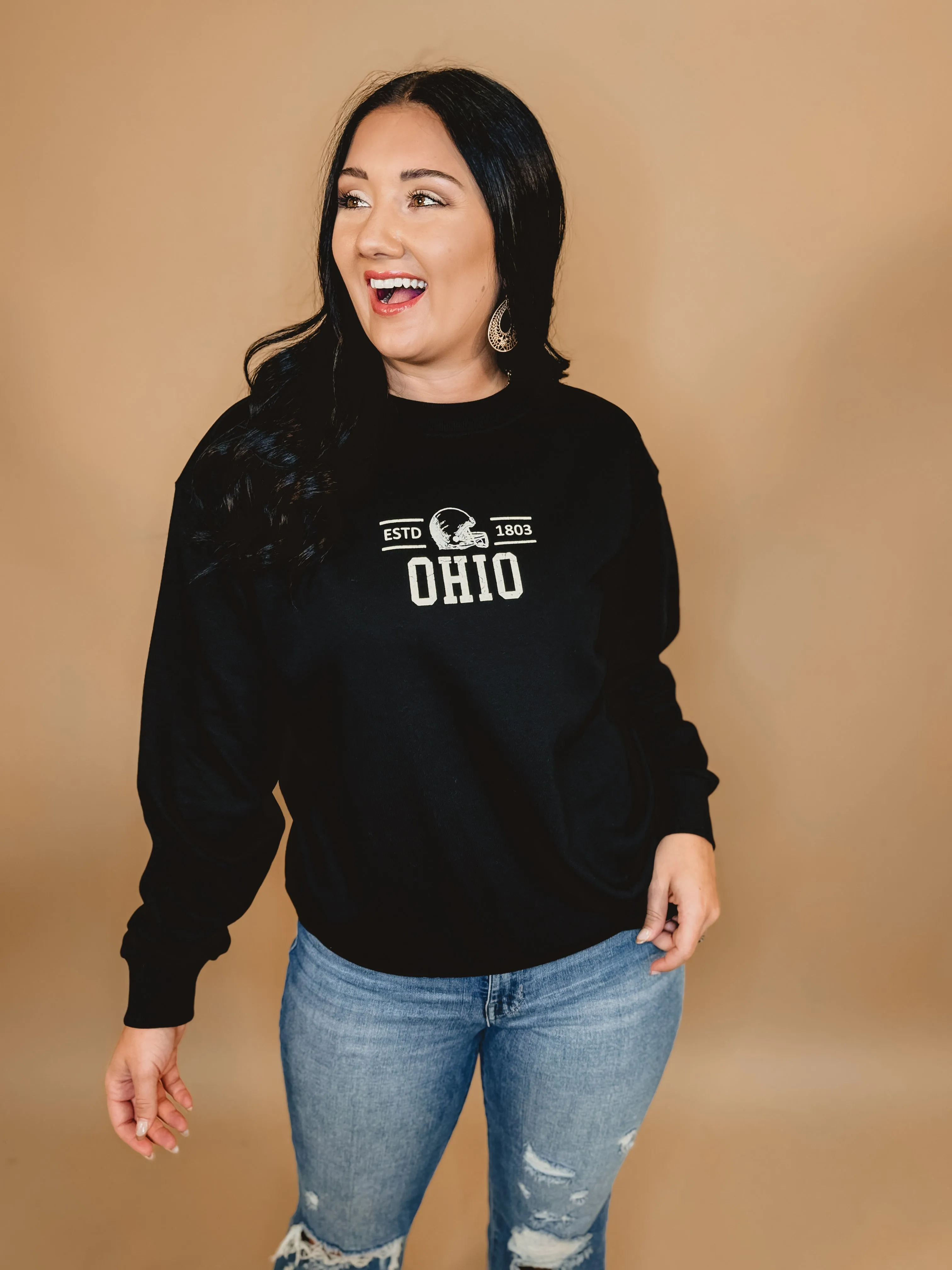 Ohio State Graphic Brushed Sweatshirts - Black