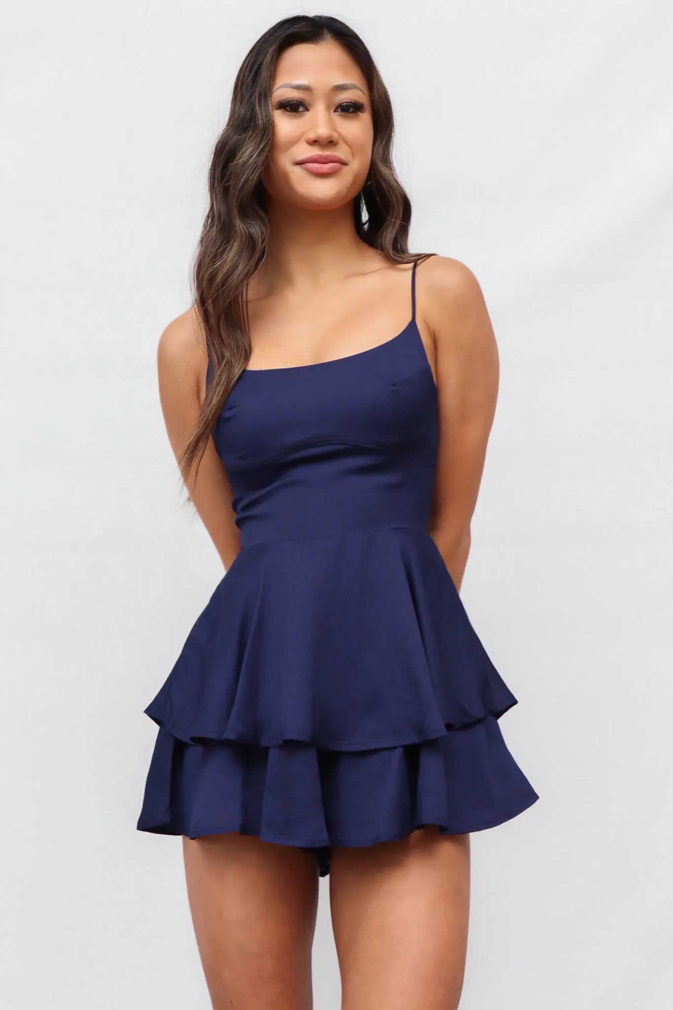 Petal Playsuit - Navy