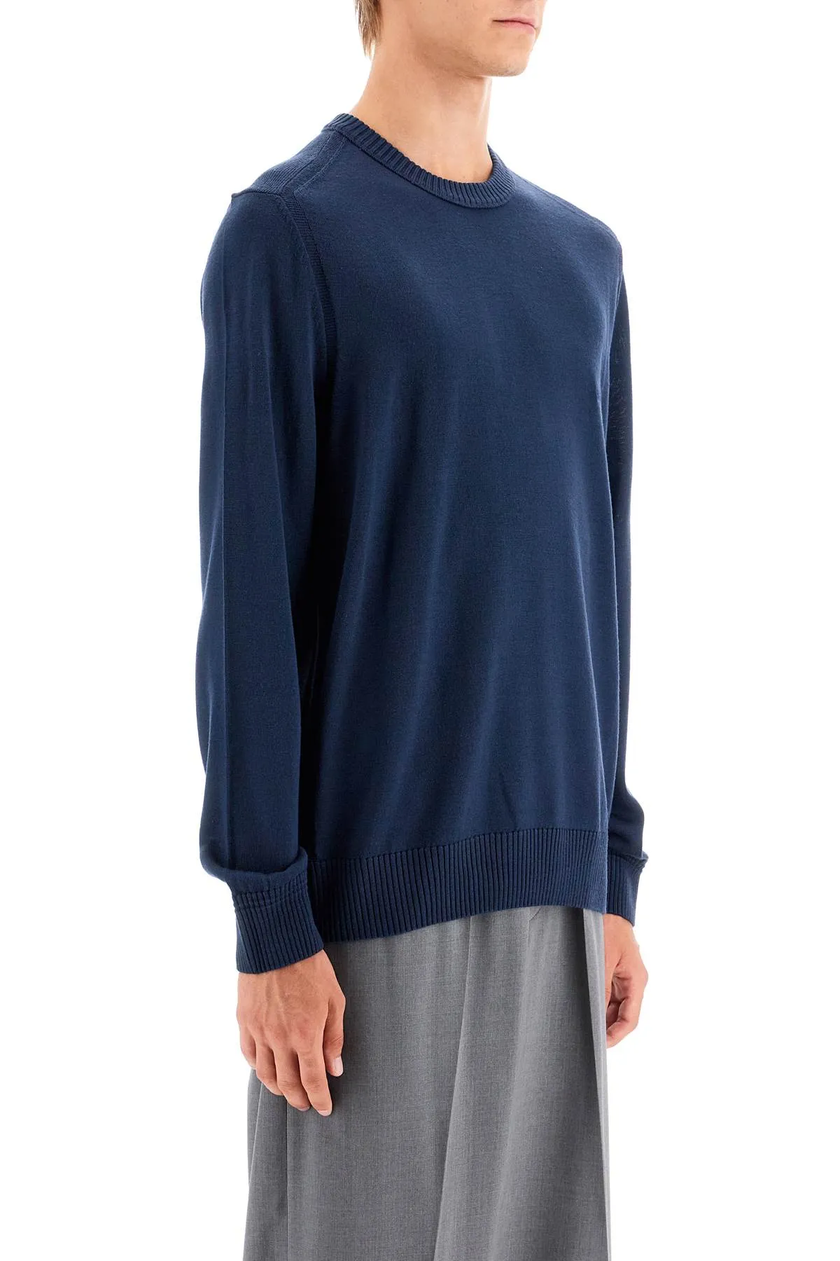 "avac wool blend pullover 50501762 OPEN BLUE