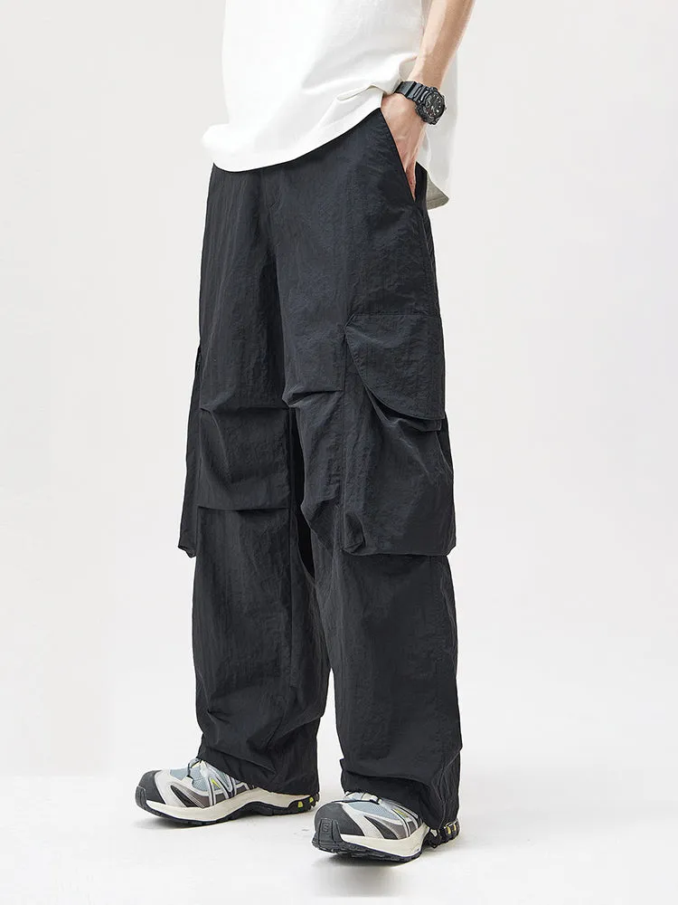 Solid Color Pocket Waterproof Cargo Pants