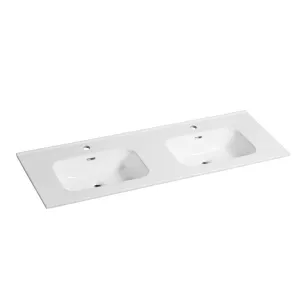 Sylvie 1200mm Full Depth Ceramic Vanity Top Double Bowl