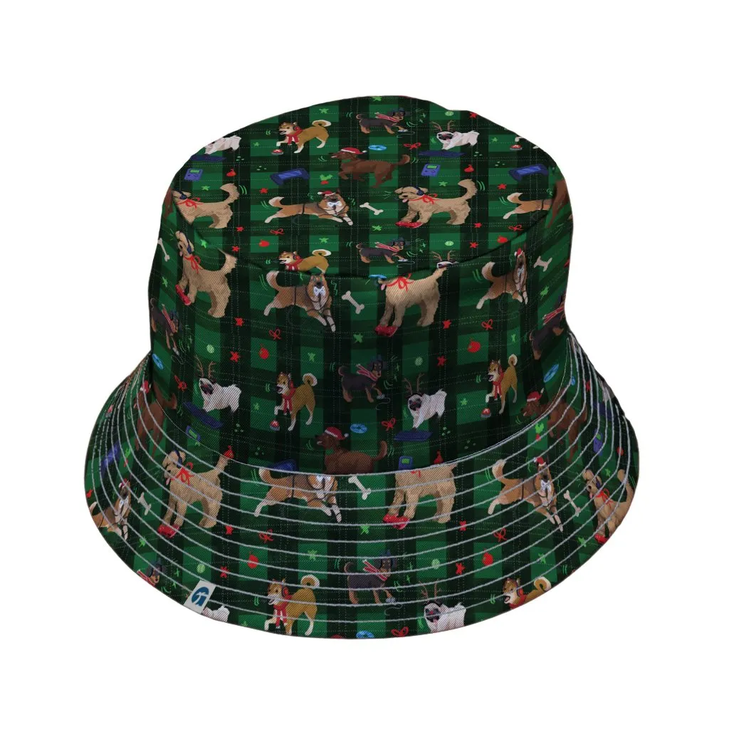 Video Game Dogs Christmas Bucket Hat