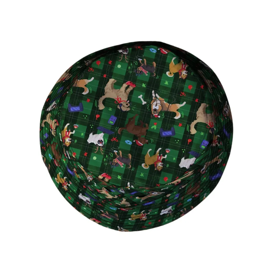 Video Game Dogs Christmas Bucket Hat