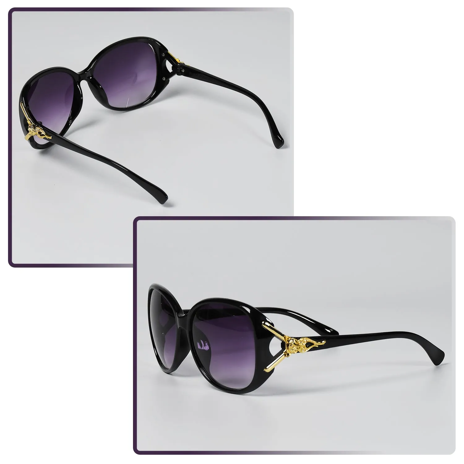 Women Specs Black Polarized Sunglasses Elegant Female Sunglass For Indoor & Outdoor Use