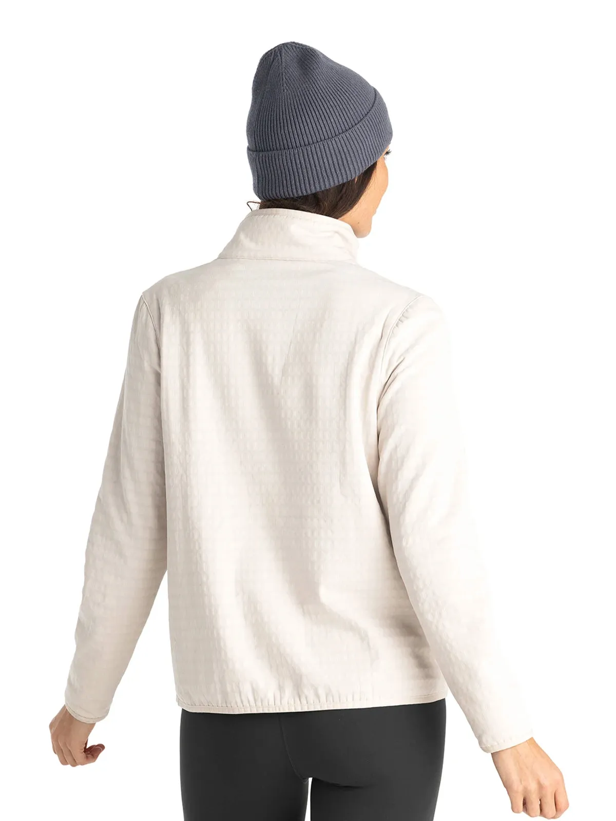 Women's Gridback Fleece Jacket - Stone