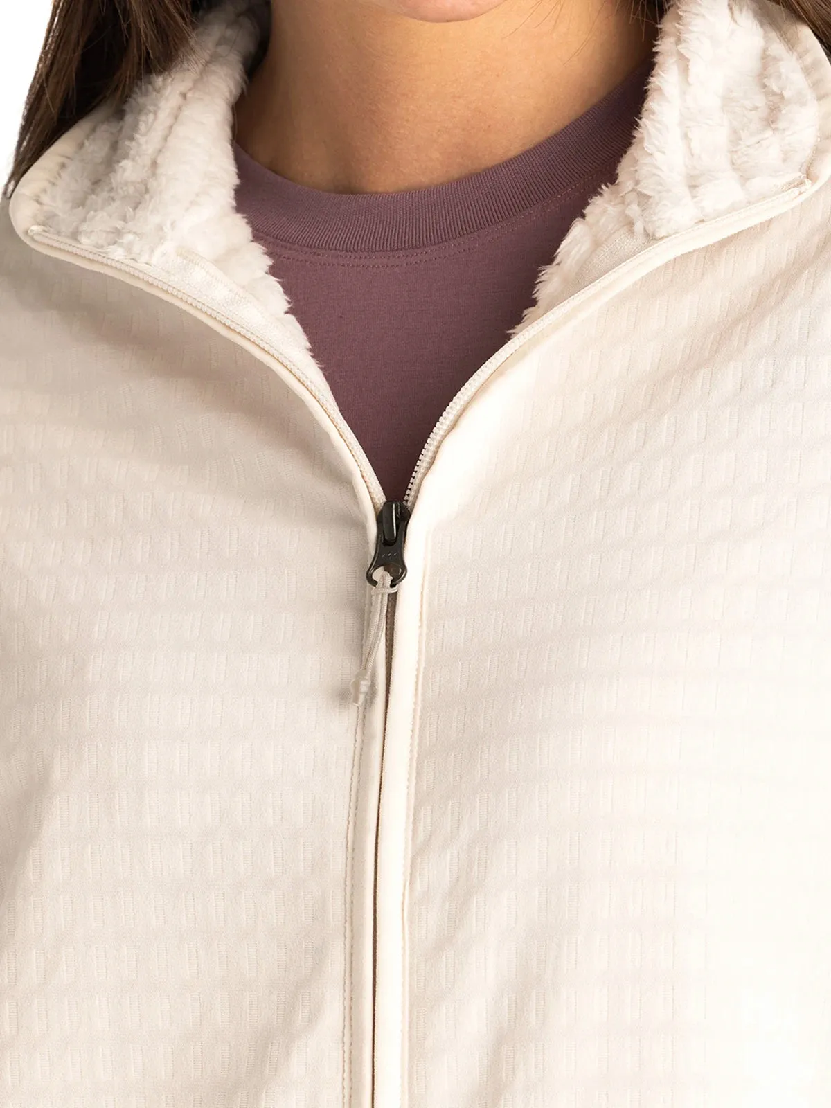 Women's Gridback Fleece Jacket - Stone