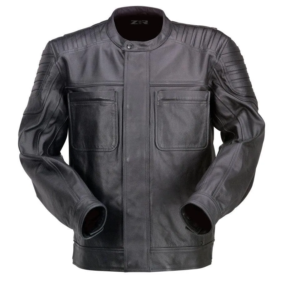 Z1R Widower Leather Jacket - Black